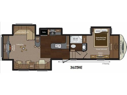 Floorplan - 2014 Keystone RV Montana 3625 RE