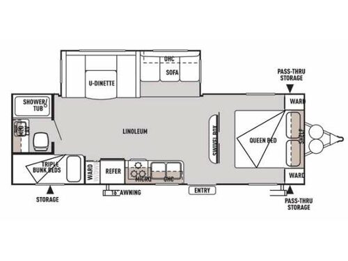 Floorplan - 2014 Forest River RV Wildwood 26TBSS