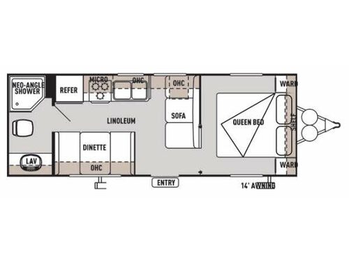 Wildwood X-Lite 241QBXL Floorplan