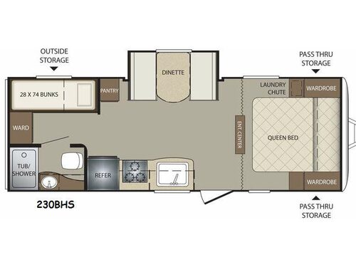 Bullet 230BHS Floorplan