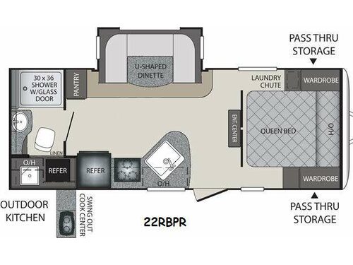Floorplan - 2014 Keystone RV Premier Ultra Lite 22RBPR