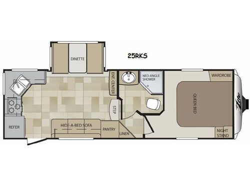 Cougar X-Lite 25RKS Floorplan
