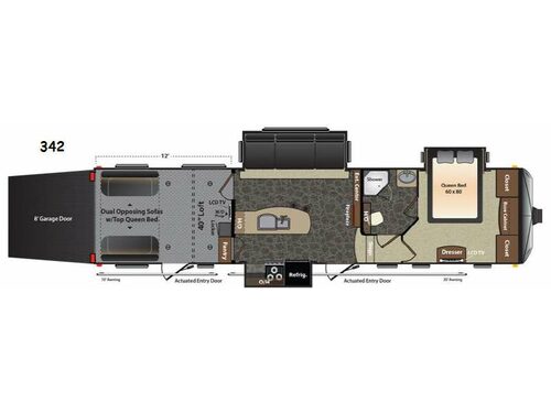 Floorplan - 2014 Keystone RV Fuzion 342