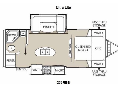 Floorplan - 2014 Coachmen RV Freedom Express 233RBS