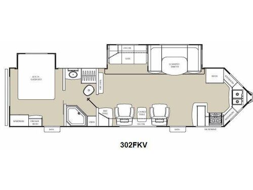Floorplan - 2014 Coachmen RV Freedom Express 302FKV