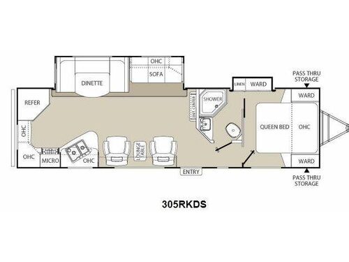 Floorplan - 2014 Coachmen RV Freedom Express 305RKDS
