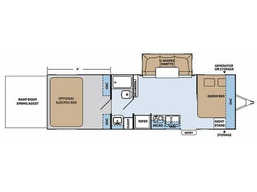 Floorplan - 2014 Forest River RV XLR Hyper Lite 27HFS