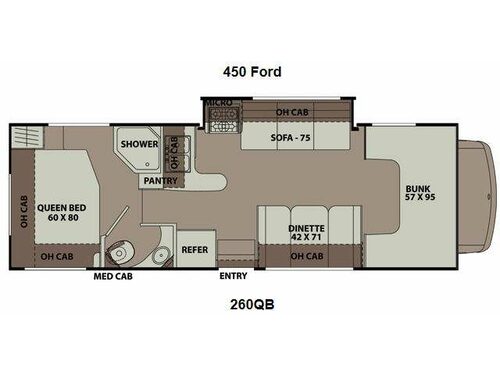 Floorplan - 2014 Coachmen RV Leprechaun 260QB Ford 450