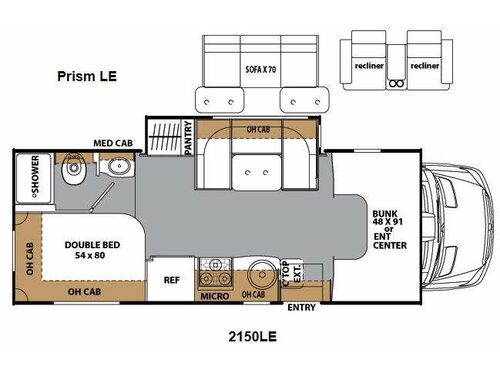 Floorplan - 2014 Coachmen RV Prism 2150 LE
