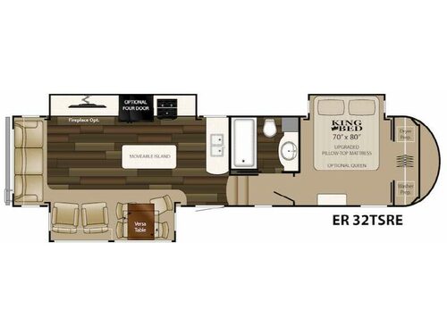 Floorplan - 2014 Heartland ElkRidge 32TSRE
