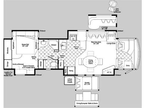 Floorplan - 2007 Itasca Ellipse 40FD