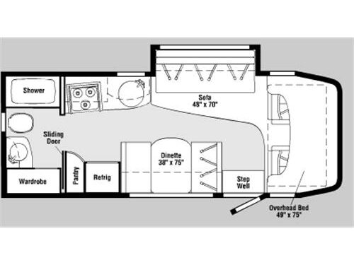 Floorplan - 2007 Itasca Navion 23H