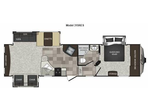 Floorplan - 2014 Keystone RV Cougar High Country 315RES