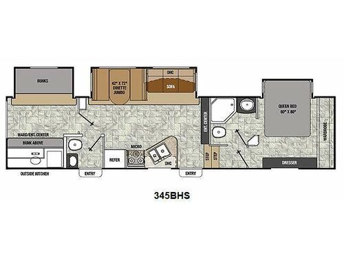 Chaparral 345BHS Floorplan