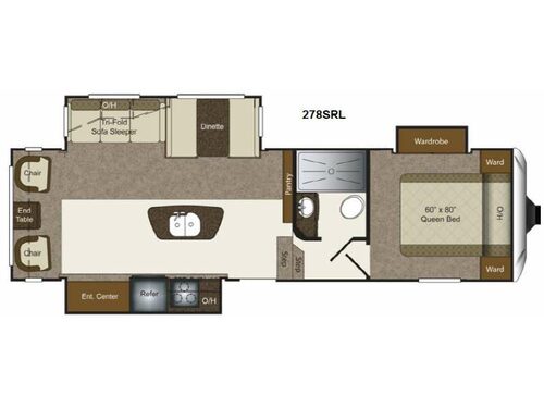 Laredo Super Lite 278SRL Floorplan