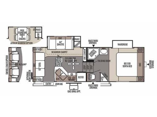 Floorplan - 2014 Forest River RV Flagstaff Classic Super Lite 8524RLWS
