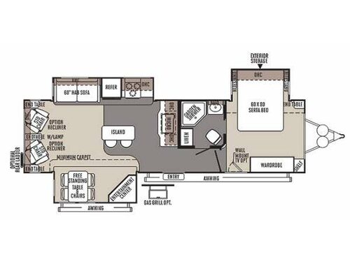 Floorplan - 2014 Forest River RV Flagstaff Classic Super Lite 832IKBS