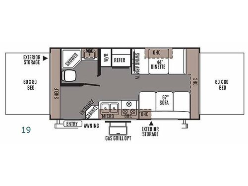 Flagstaff Shamrock 19 Floorplan