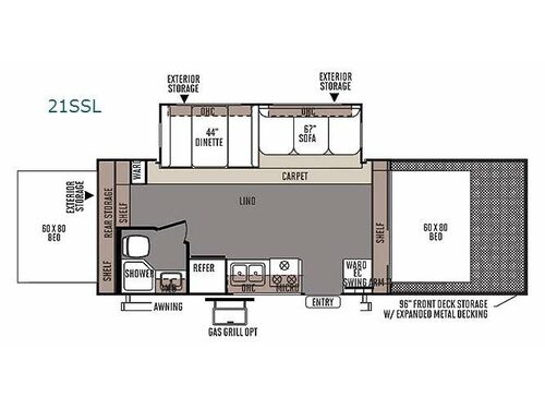 Flagstaff Shamrock 21SS Floorplan