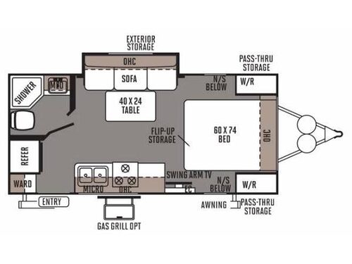Rockwood Mini Lite 2109S Floorplan