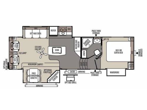 Rockwood Signature Ultra Lite 8289WS Floorplan