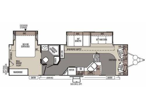 Floorplan - 2014 Forest River RV Rockwood Signature Ultra Lite 8319SS