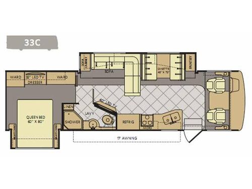 Floorplan - 2014 Fleetwood RV Bounder 33C