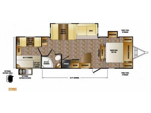 Floorplan - 2014 CrossRoads RV Sunset Trail Reserve ST29SS