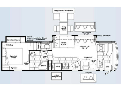 Floorplan - 2007 Winnebago Journey 36 G