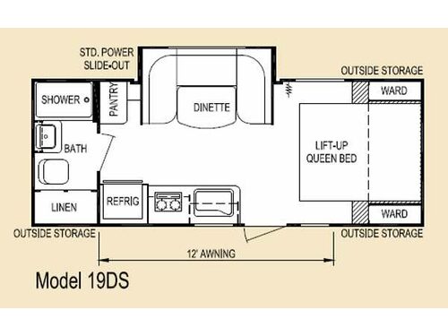 Floorplan - 2014 Skyline Eco Camp 19DS