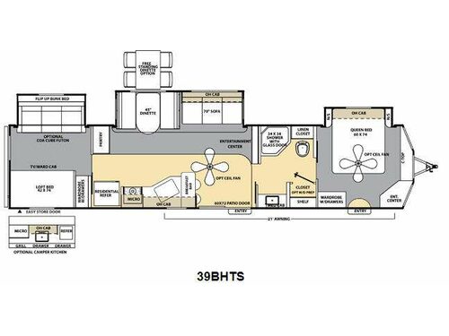 Catalina Destination Series 39BHTS Floorplan