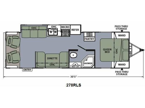 Apex Ultra-Lite 278RLS Floorplan