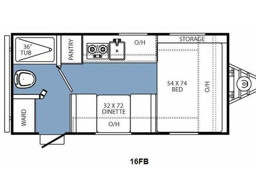 Clipper Ultra-Lite 16FB Floorplan