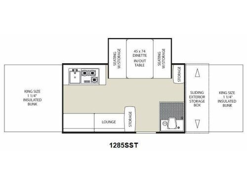 Floorplan - 2014 Coachmen RV Clipper Camping Trailers 1285SST Classic