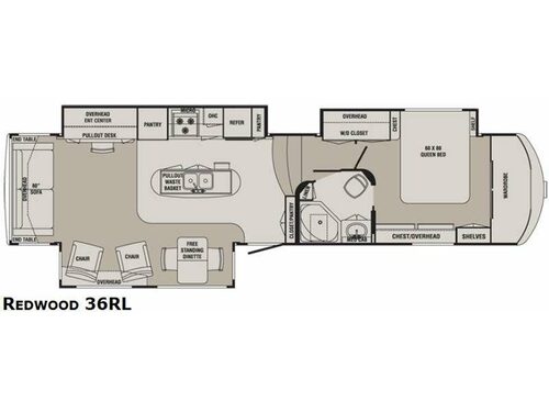 Floorplan - 2014 Redwood RV Redwood 36RL