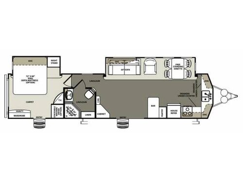 Floorplan - 2014 Forest River RV Sandpiper 392FK