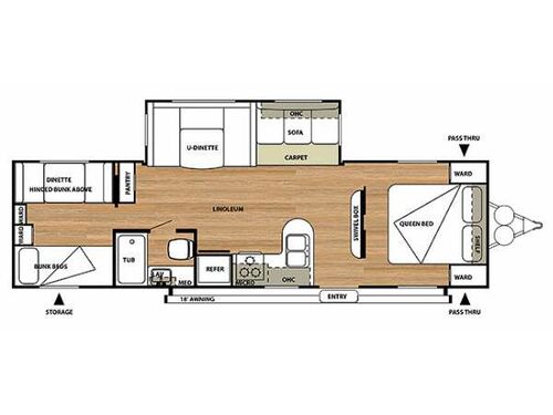 Floorplan - 2014 Forest River RV Salem 30QBSS