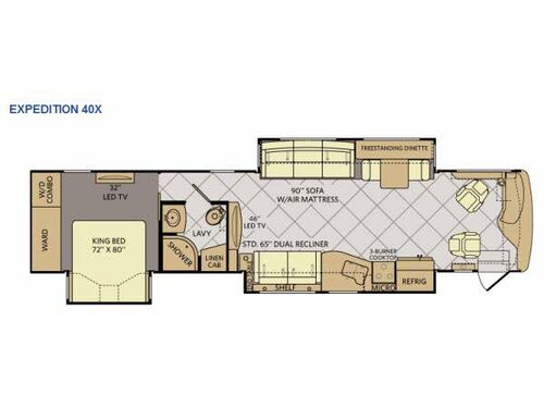 Floorplan - 2014 Fleetwood RV Expedition 40X