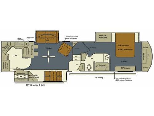 Floorplan - 2014 EverGreen RV Bay Hill 340RK