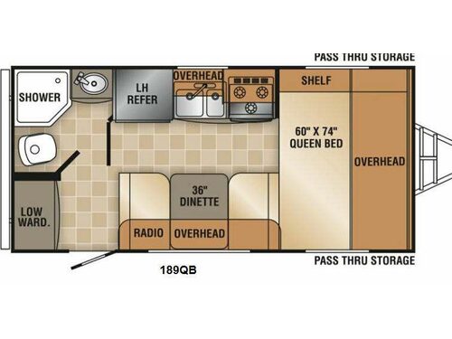 Floorplan - 2014 R-Vision Trail-Lite Crossover 189QB