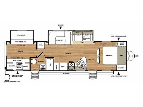 Floorplan - 2014 Forest River RV Salem Hemisphere Lite 312QBUD