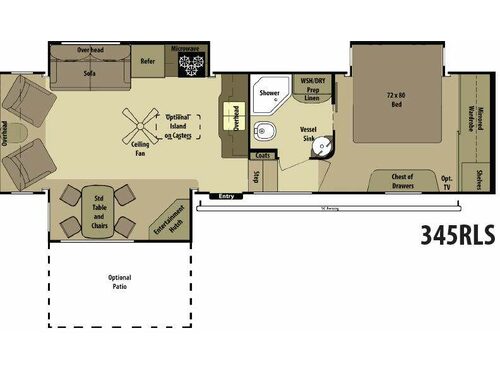 Floorplan - 2014 Open Range RV 345RLS