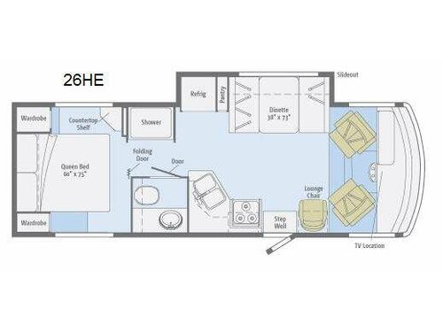 Floorplan - 2014 Winnebago Vista 26HE