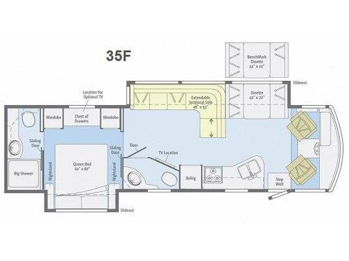 Floorplan - 2014 Winnebago Vista 35F