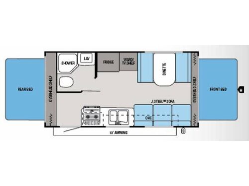 Jay Feather Ultra Lite X19H Floorplan