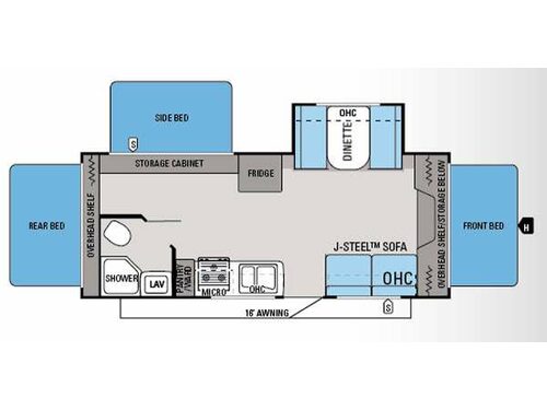 Jay Feather Ultra Lite X23F Floorplan