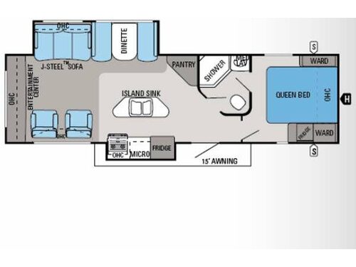 White Hawk 30DSRE Floorplan