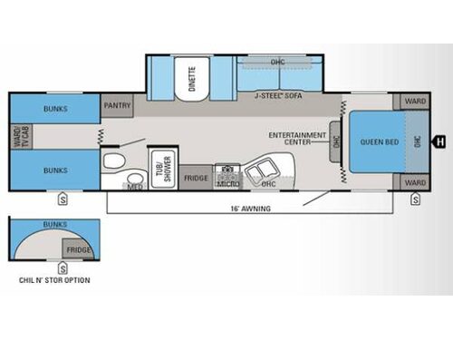 Jay Flight Swift 294BHS Floorplan