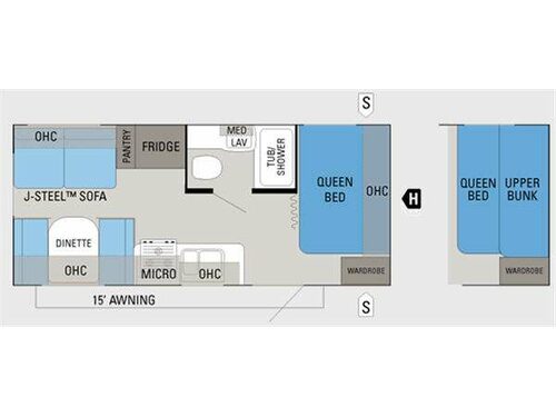 White Hawk 28DSBH Floorplan