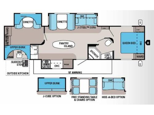 Jay Flight 33BHTS Floorplan